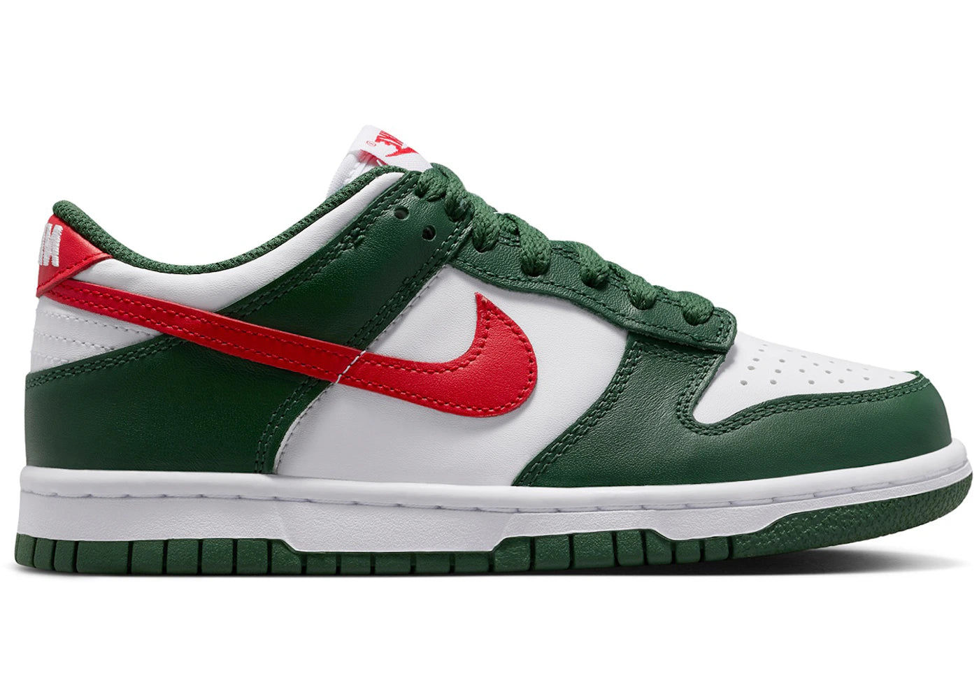 Nike Dunk Low Fir White University Red (GS) - vue 360