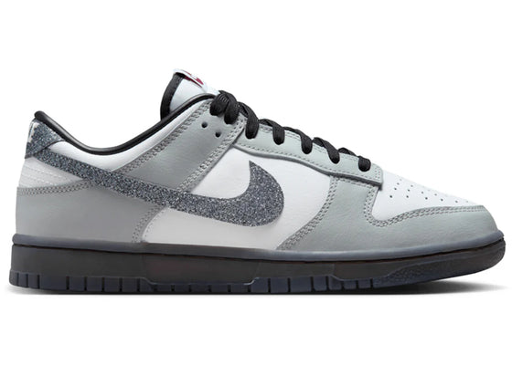 Nike Dunk Low LX Glitter Swoosh White Light Smoke Grey (Women's) sneakers - authentic streetwear shoes