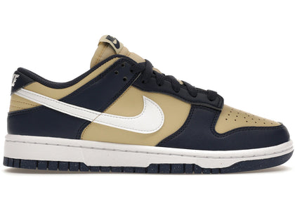 Nike Dunk Low Next Nature Midnight Navy Gold (Women's) sneakers - authentic streetwear shoes