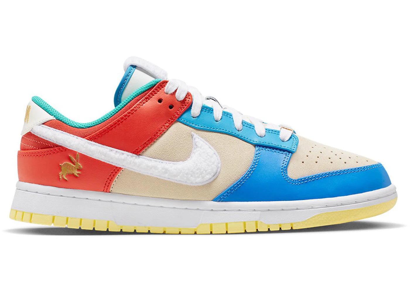 Nike Dunk Low Retro PRM Year of the Rabbit Blue Orange Cream sneakers - authentic Nike shoes