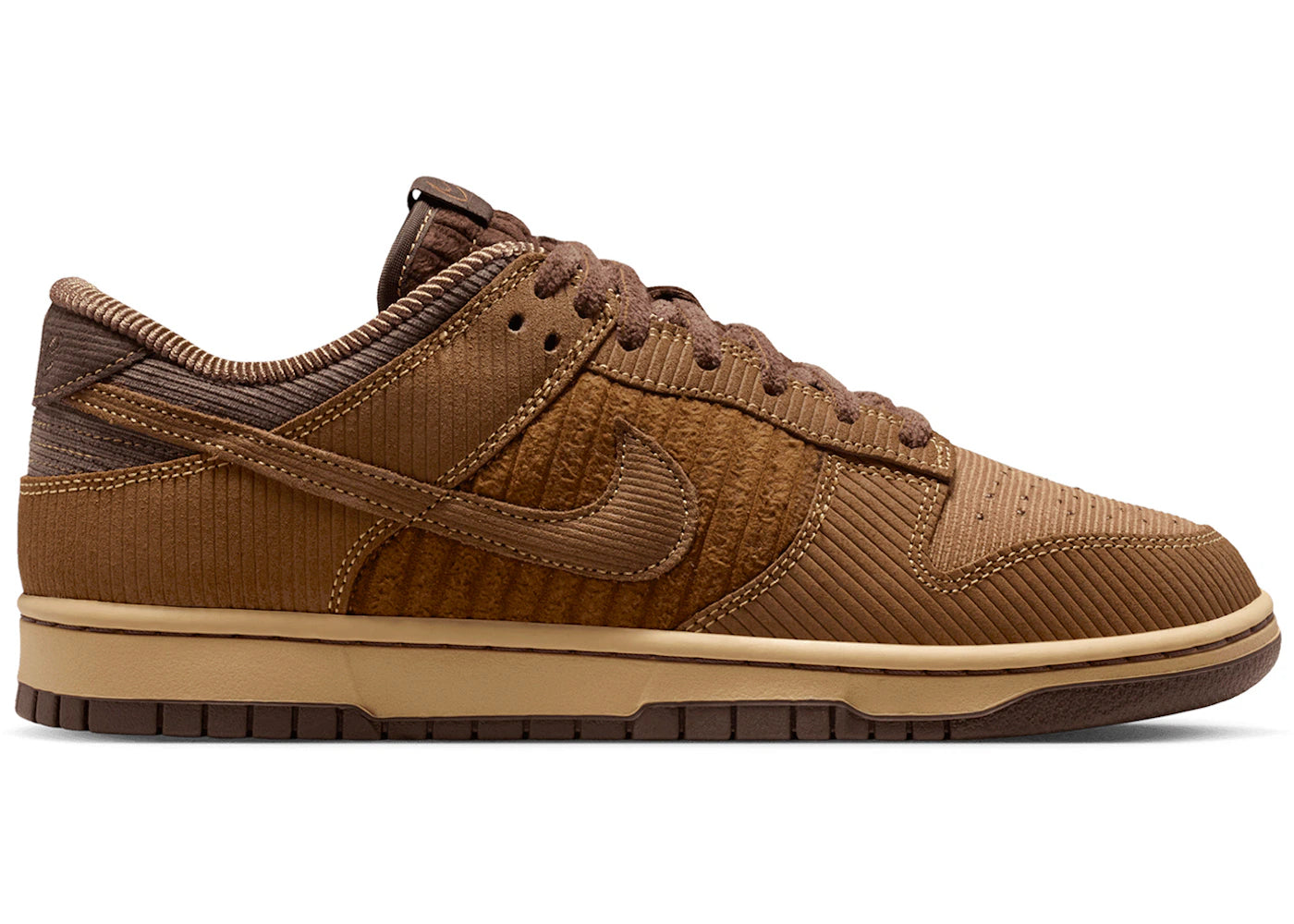 Nike Dunk Low Retro Premium Light British Tan Corduroy - vue 360
