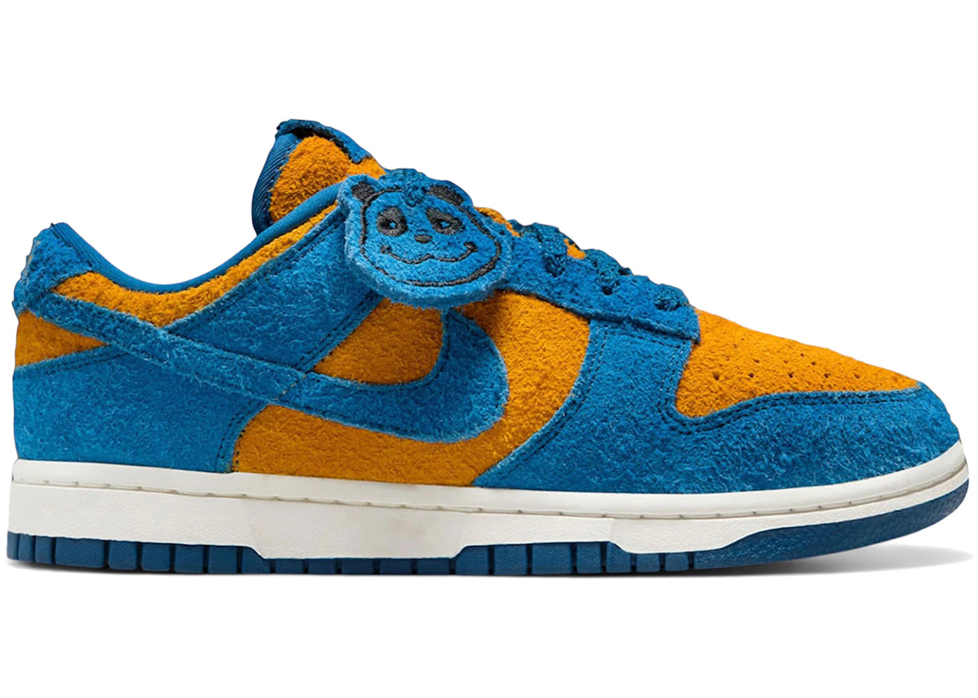 Nike Dunk Low SE Panda-Monium Court Blue Yellow Ochre Suede (Women's) sneakers - authentic Nike shoes