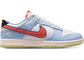 Nike Dunk Low Smiley Swoosh White Hydrogen Blue Crimson (GS)