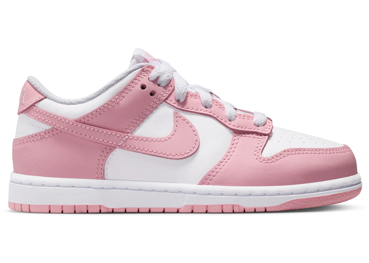 Nike Dunk Low White Medium Soft Pink (PS) - vue 360