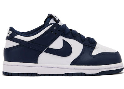 Nike Dunk Low White Midnight Navy (PS) sneakers - authentic streetwear shoes