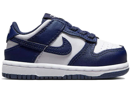 Nike Dunk Low White Midnight Navy (TD) - authentic Nike sneakers