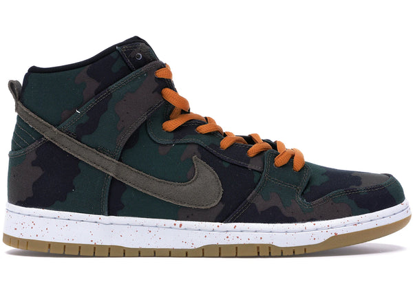 Nike SB Dunk High FiveOneO Camo sneakers - authentic streetwear shoes