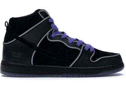 Nike SB Dunk High Black Purple Box sneakers - authentic streetwear shoes