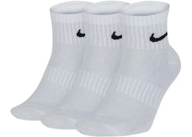 Nike Everyday Cushioned Lightweight Ankle Socks White - vue 360