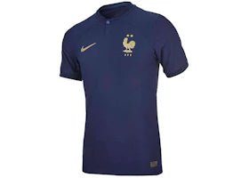 Nike France 2022/23 Match Home ADV Soccer Jersey Midnight Navy/Metallic Gold