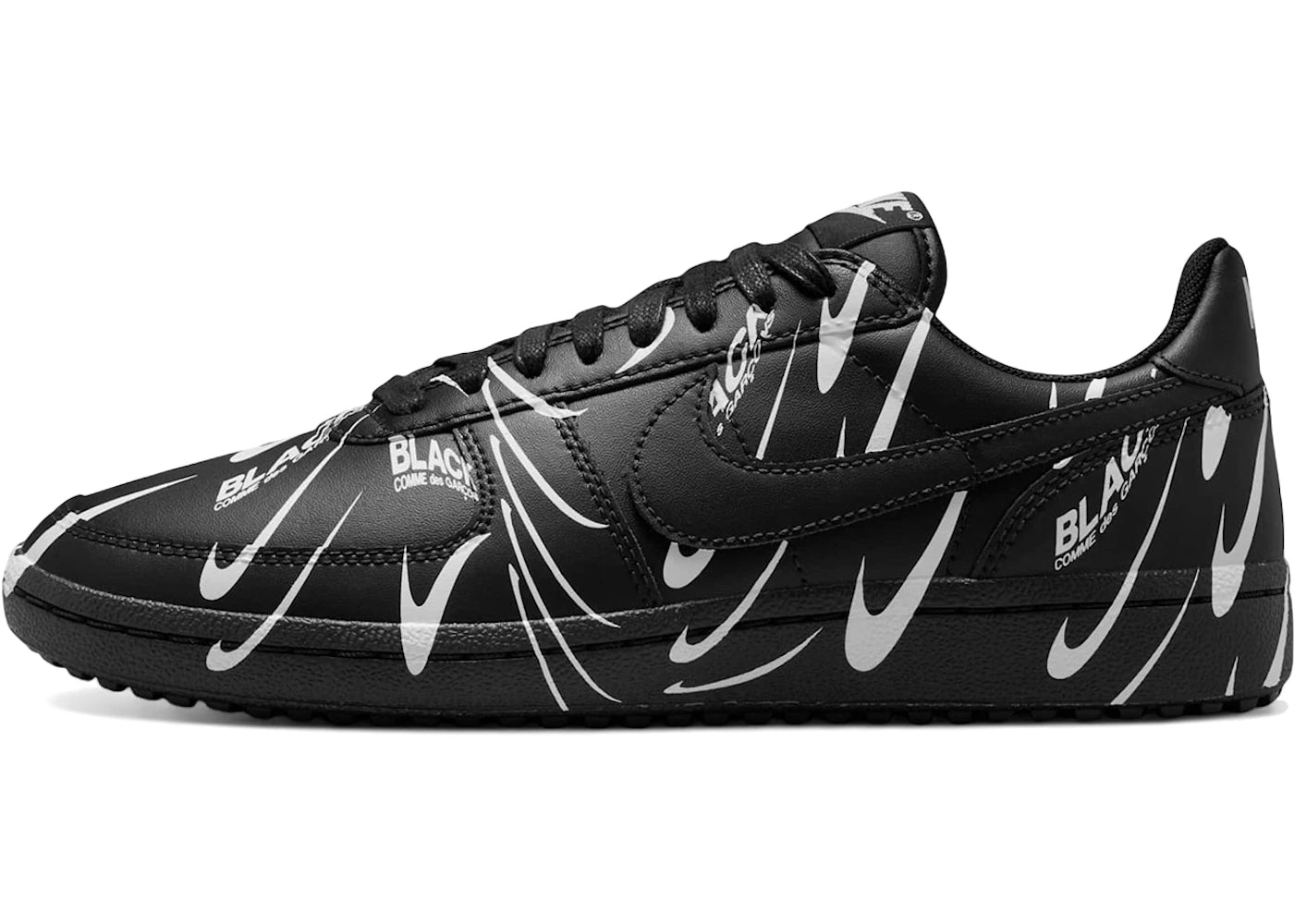 Nike Field General '82 BLACK Comme des Garçons Black White All-Over Print (Women's) - vue secondaire A