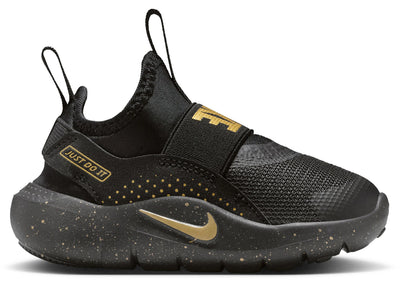 Nike Flex Runner 4 Black Metallic Gold (TD)