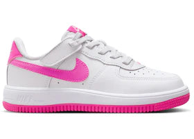 Nike Force 1 Low EasyOn White Laser Fuchsia (PS)
