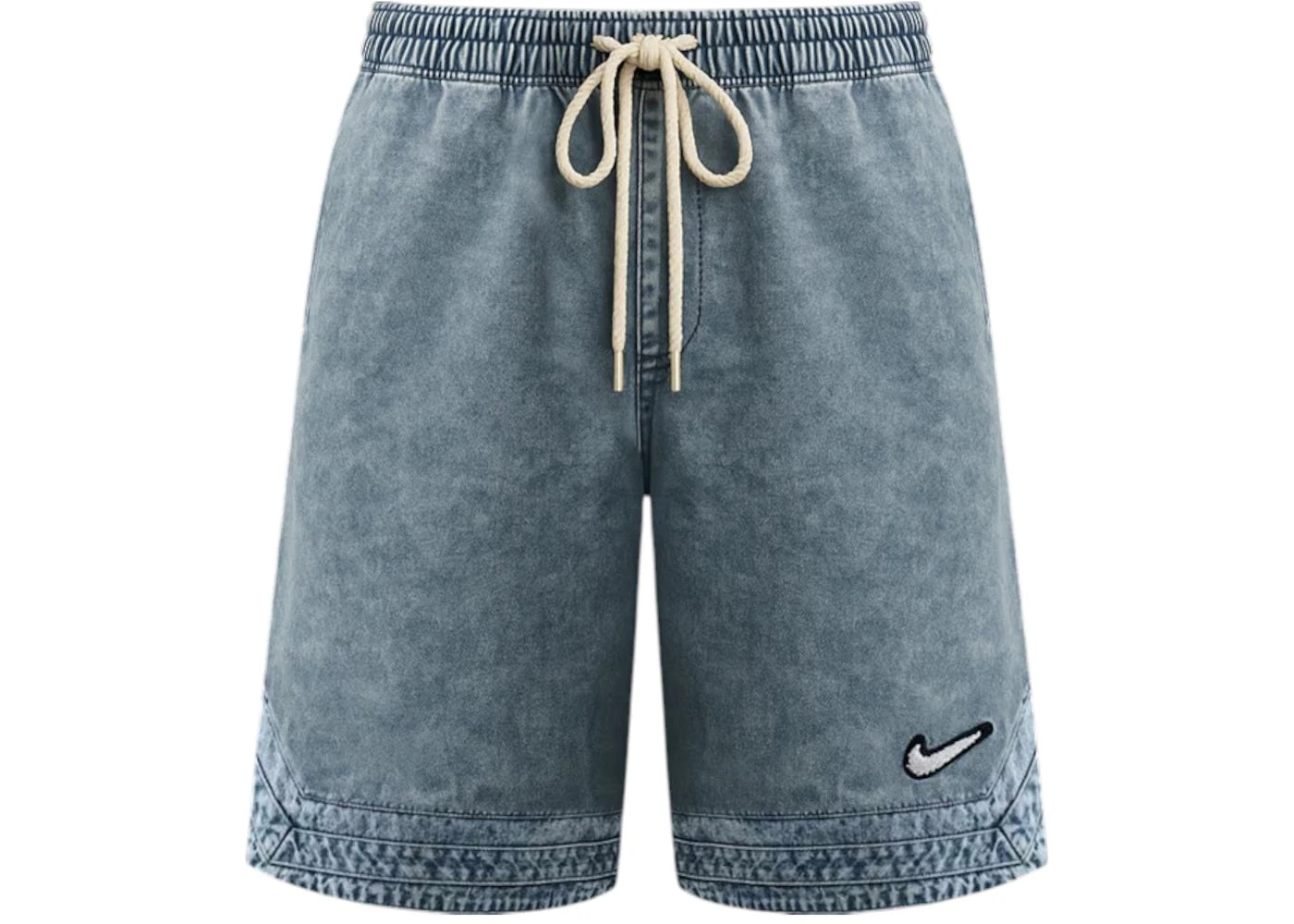 Nike Force Denim Fleece Shorts Blue Grey - vue 360