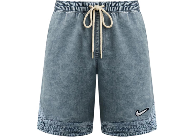 Nike Force Denim Fleece Shorts Blue Grey