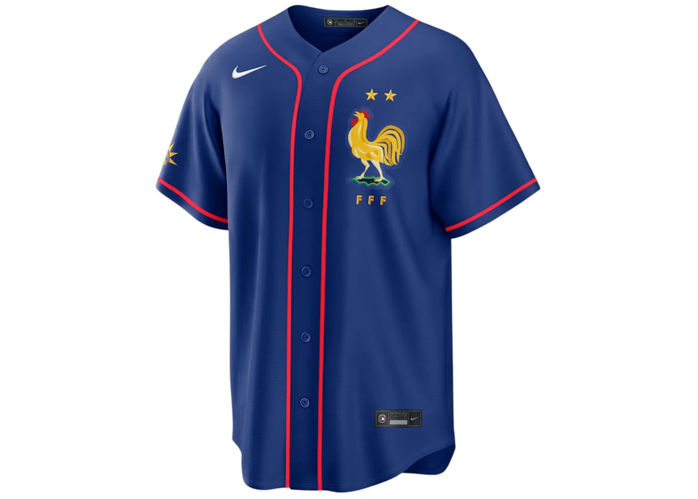 Nike France National Team x MLB Stadium Jersey Blue - vue secondaire A