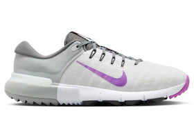 Nike Free Golf Next Nature White Iron Grey Light Smoke Grey Vivid Purple - vue 360