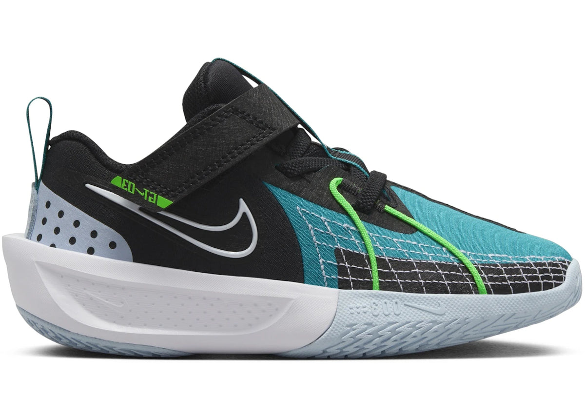 Nike GT Cut 3 Black Aquamarine Light Armory Blue White (PS) - vue 360
