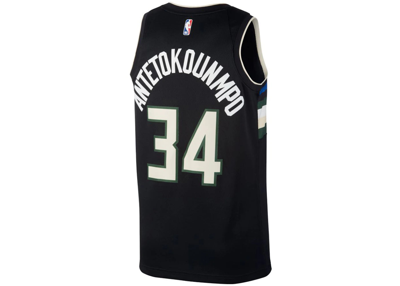 Nike Giannis Antetokounmpo Bucks Statement Jersey Core Black/Cargo Khaki/Cloud White - vue secondaire B