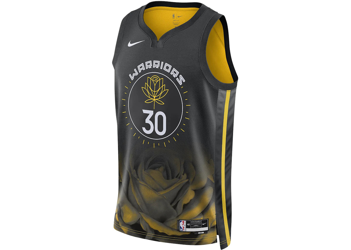 Nike Golden State Warriors 2022/23 Stephen Curry City Edition Swingman-Trikot Schwarz - vue 360