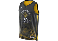 Nike Golden State Warriors 2022/23 Stephen Curry City Edition Swingman-Trikot Schwarz