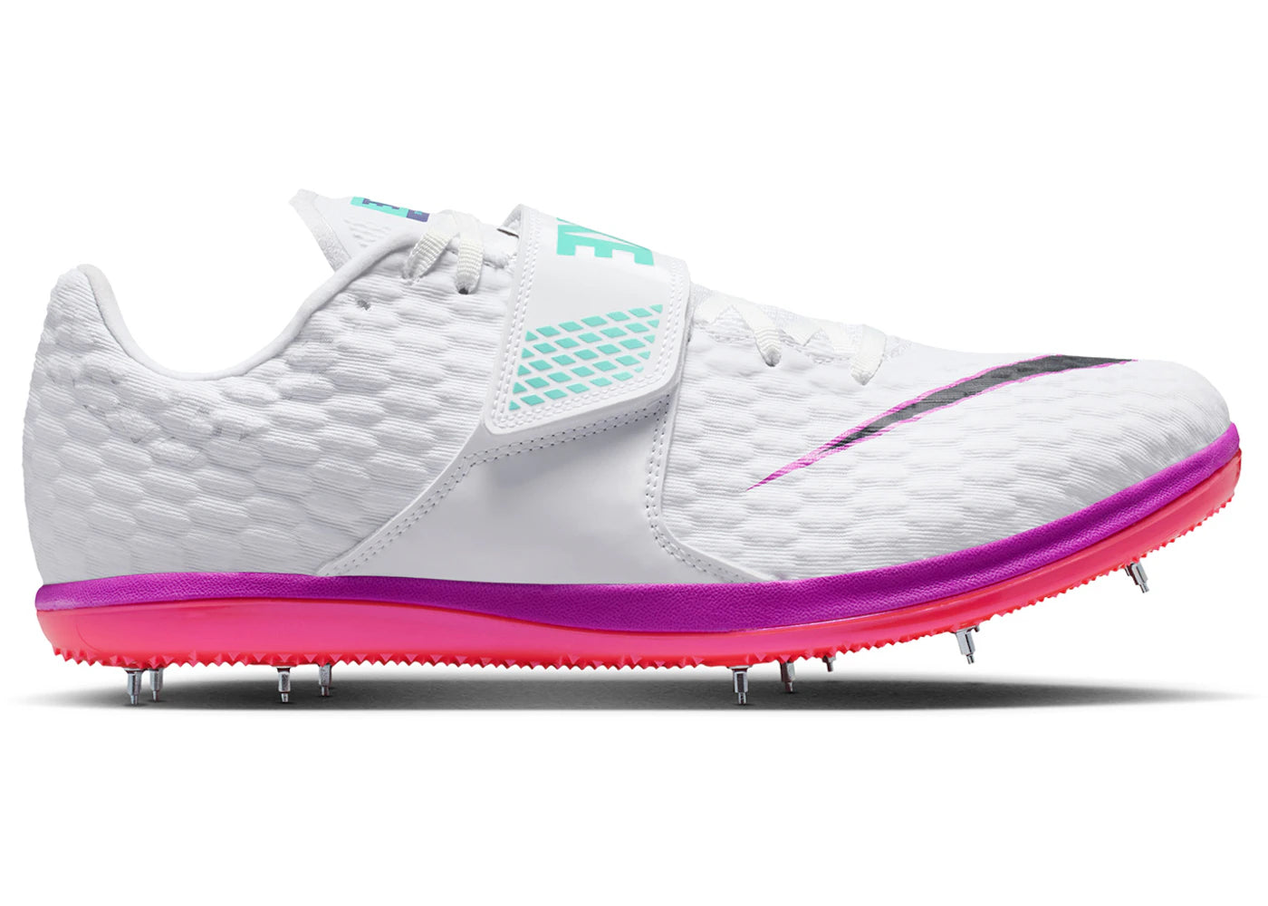Nike High Jump Elite White Hyper Violet Obsidian - vue 360
