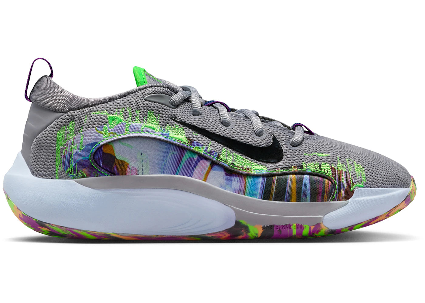 Nike IsoFly Grey Vivid Purple Green Strike (GS) - vue 360