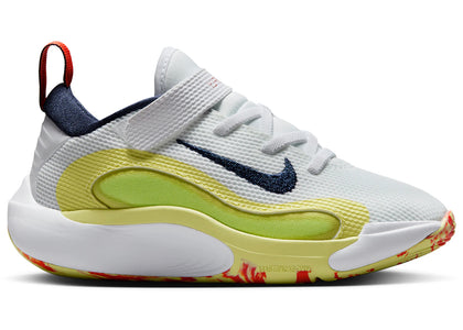 Nike IsoFly White Limelight Light Lemon Twist Midnight Navy (PS) - authentic Nike sneakers
