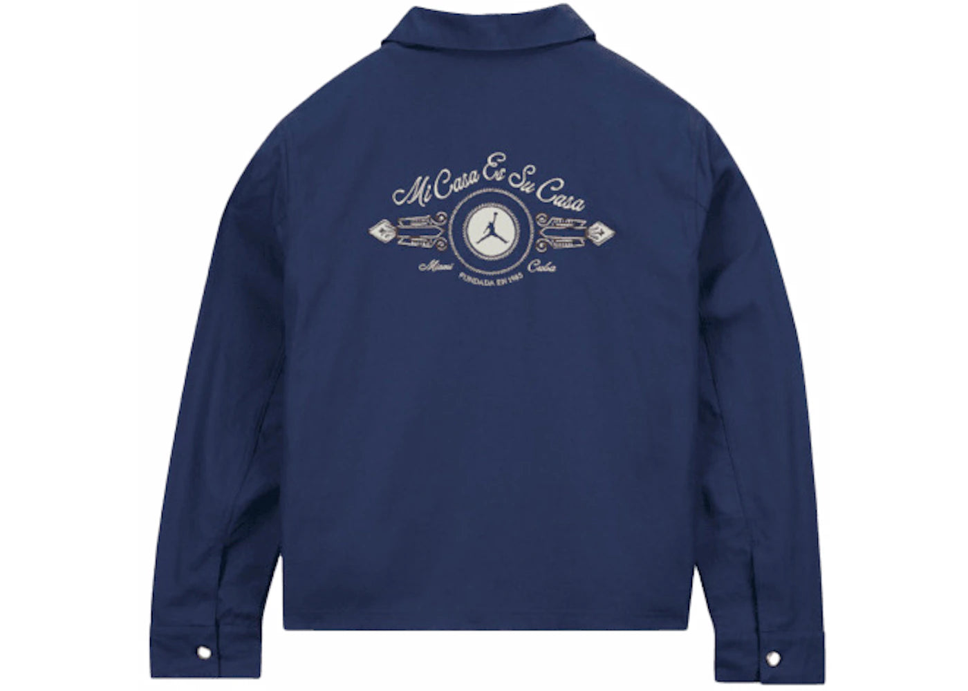 Nike Jordan Pro x Solefly Coaches Jacket Midnight Navy/Fossil - vue secondaire B