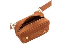 Nike Jordan Suede Monogram Camera 1.5L Bag Cognac