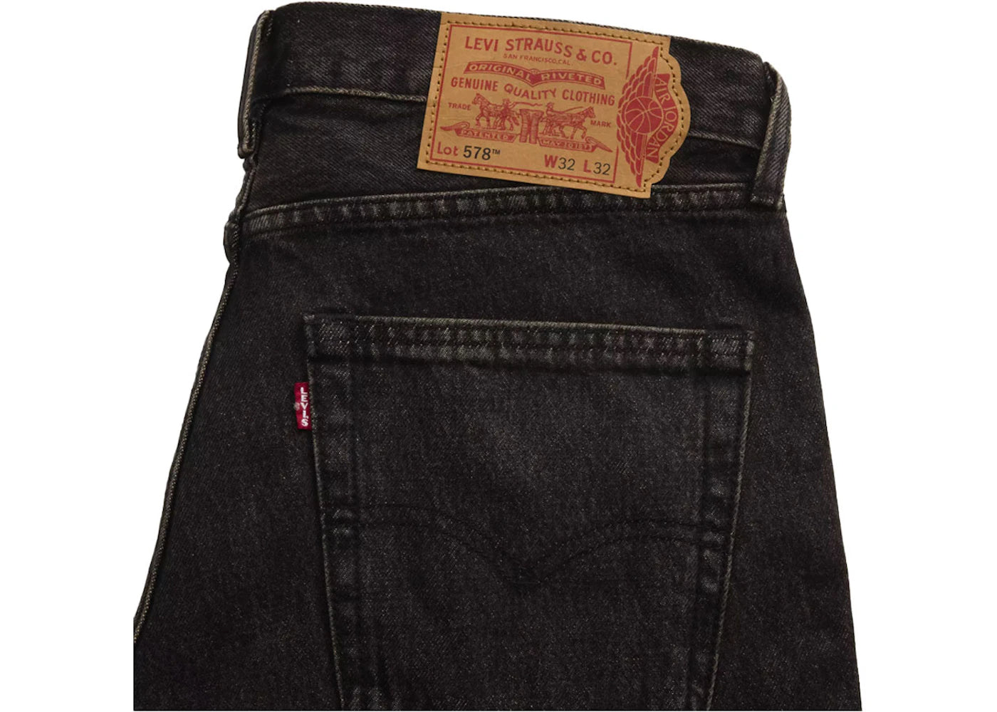 Nike Jordan x Levi's Baggy Jeans Black Wash - vue secondaire A