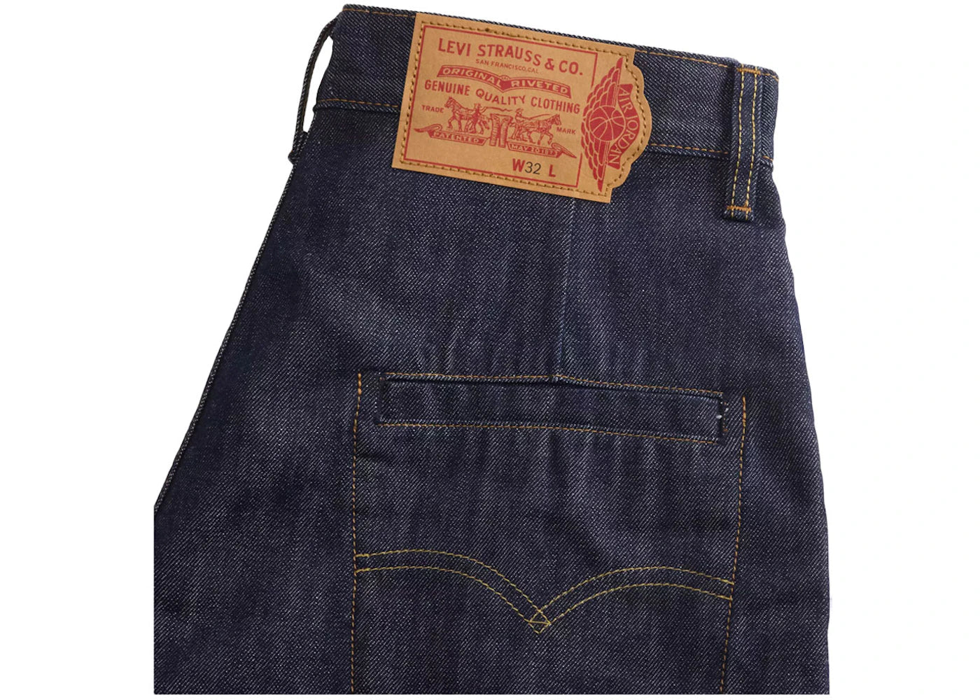 Nike Jordan x Levi's Baggy Shorts Indigo Wash Blue - vue secondaire B