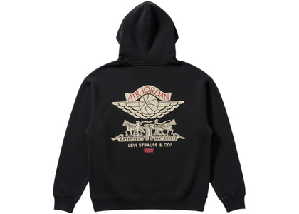Nike Jordan x Levi's Full Zip Hoodie Black - apparel view 2