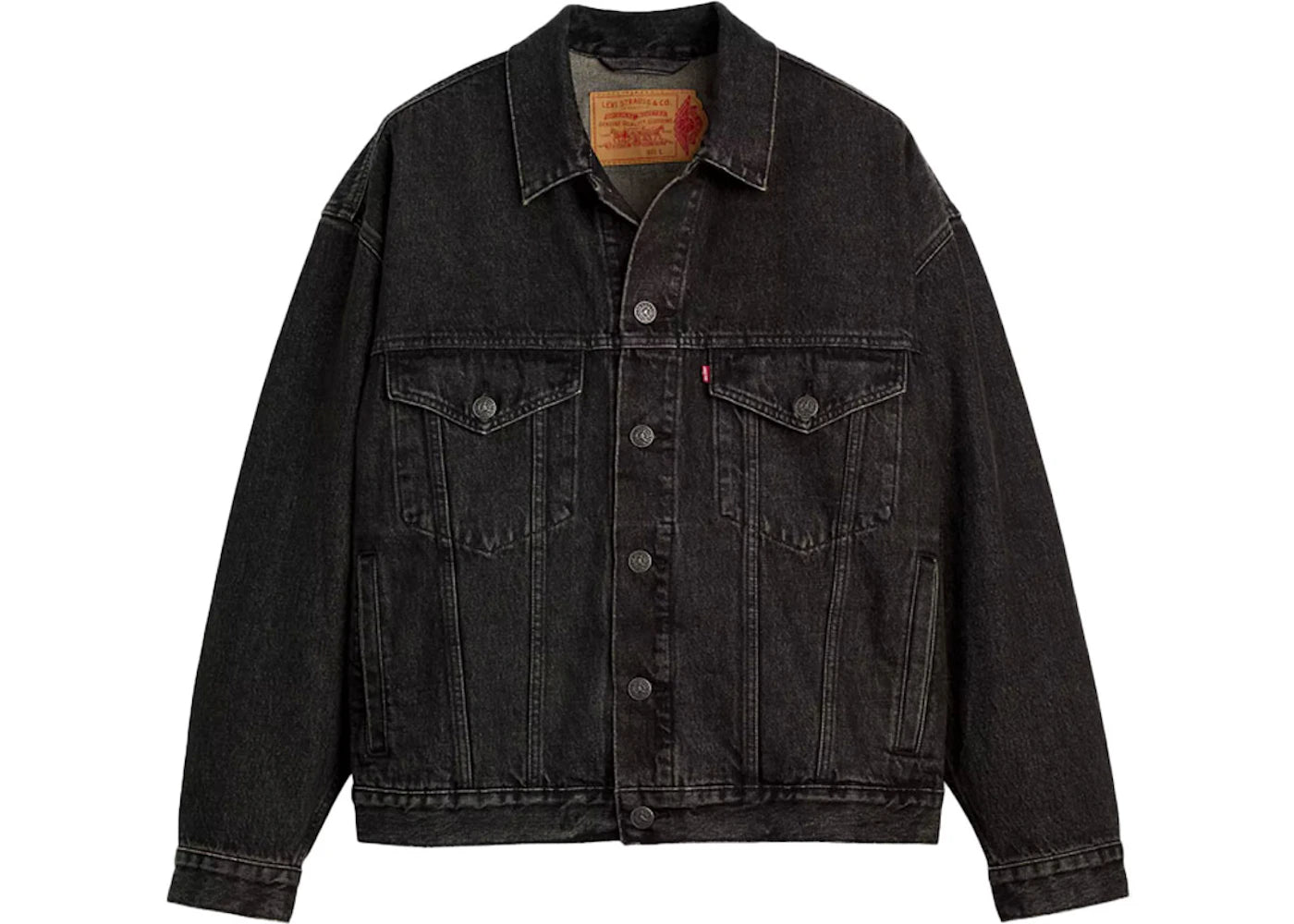 Nike Jordan x Levi's Type III Trucker Jacket Black Wash/Black - vue 360