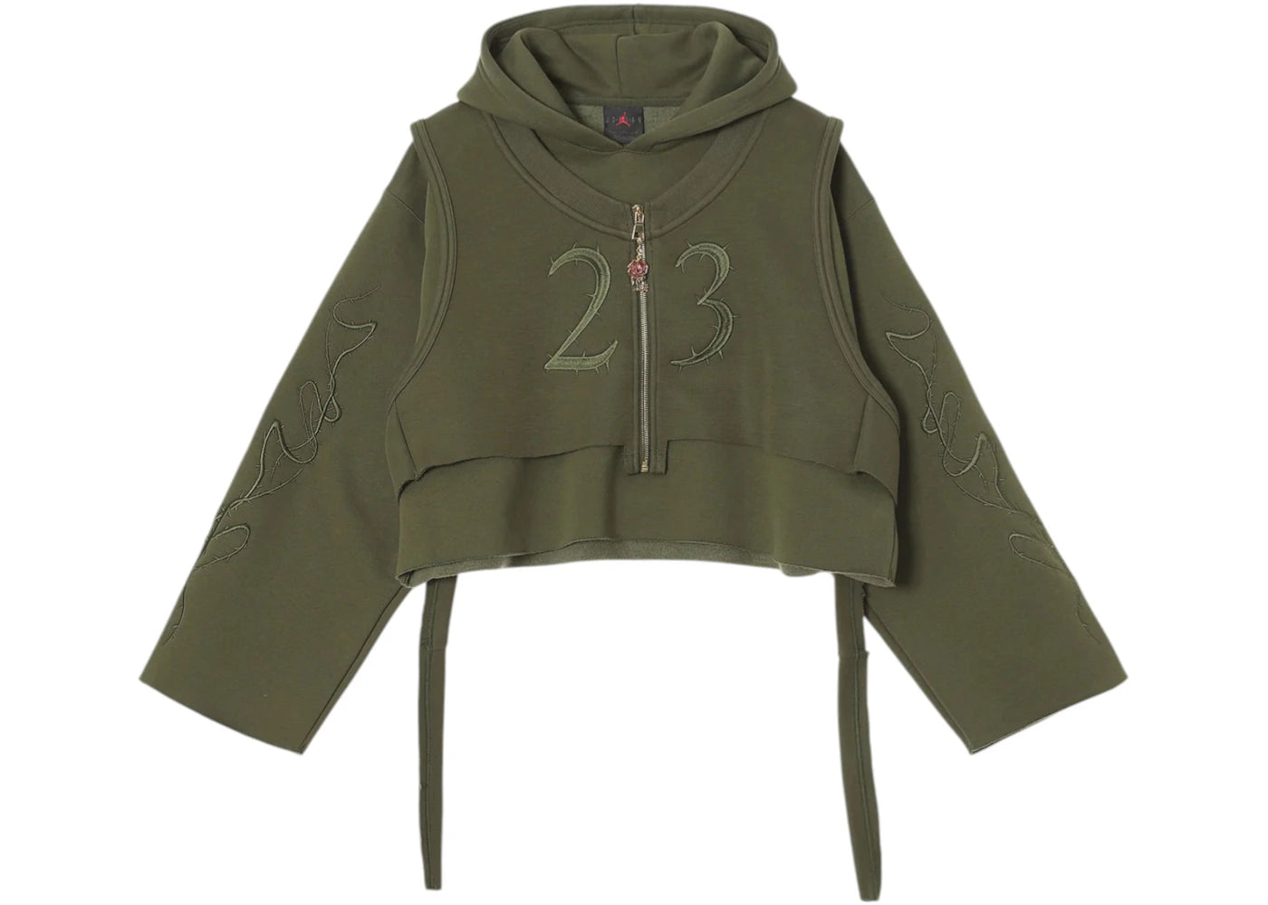Nike Jordan x Teyana Taylor Women's Fleece Hoodie Rough Green - vue secondaire A