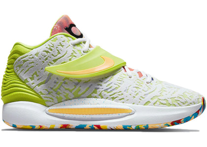 Nike KD 14 White Lime Green - authentic Nike sneakers