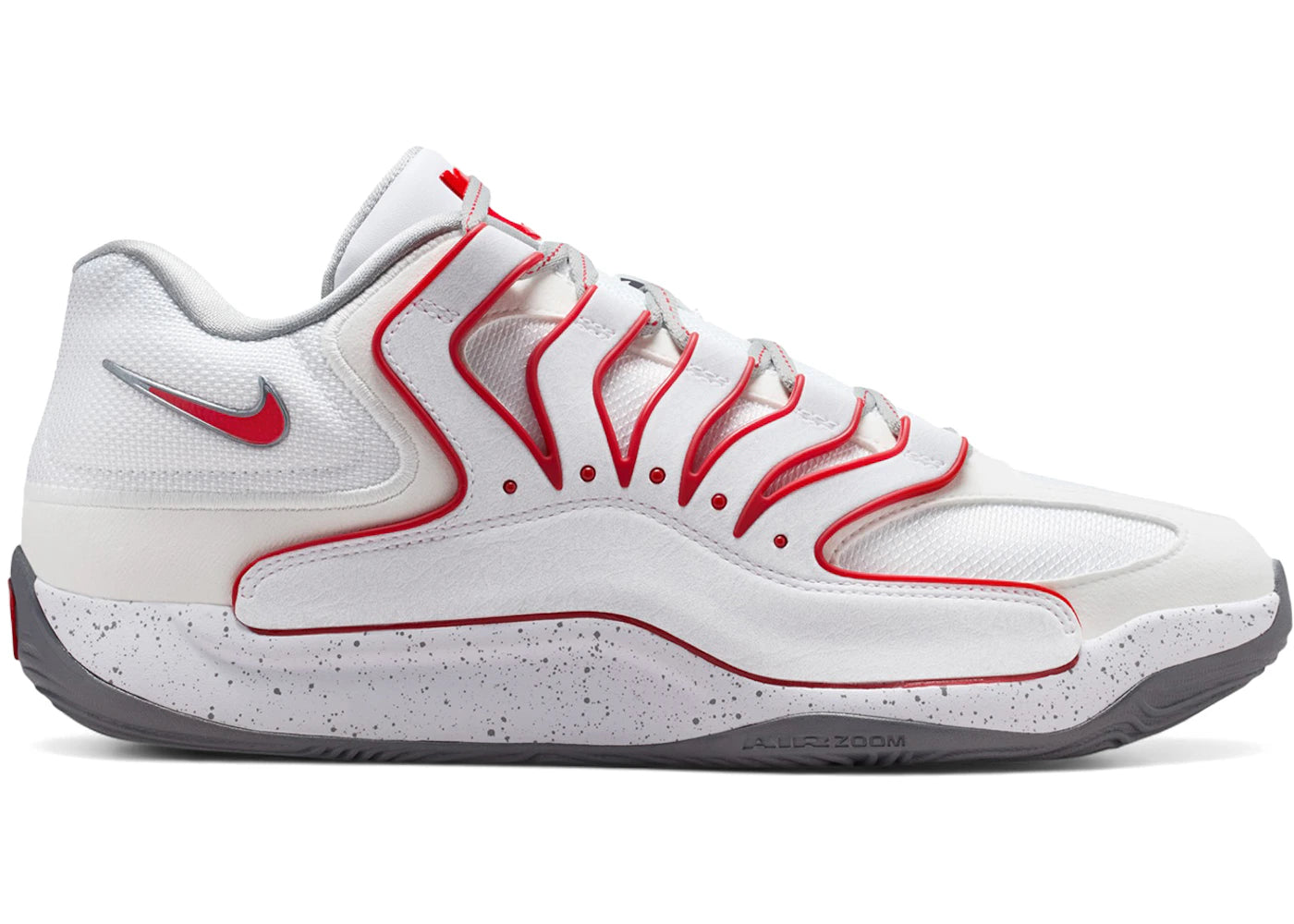 Nike KD 18 White University Red - vue 360