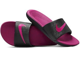 Nike Kawa Slide Black Vivid Pink (GS)