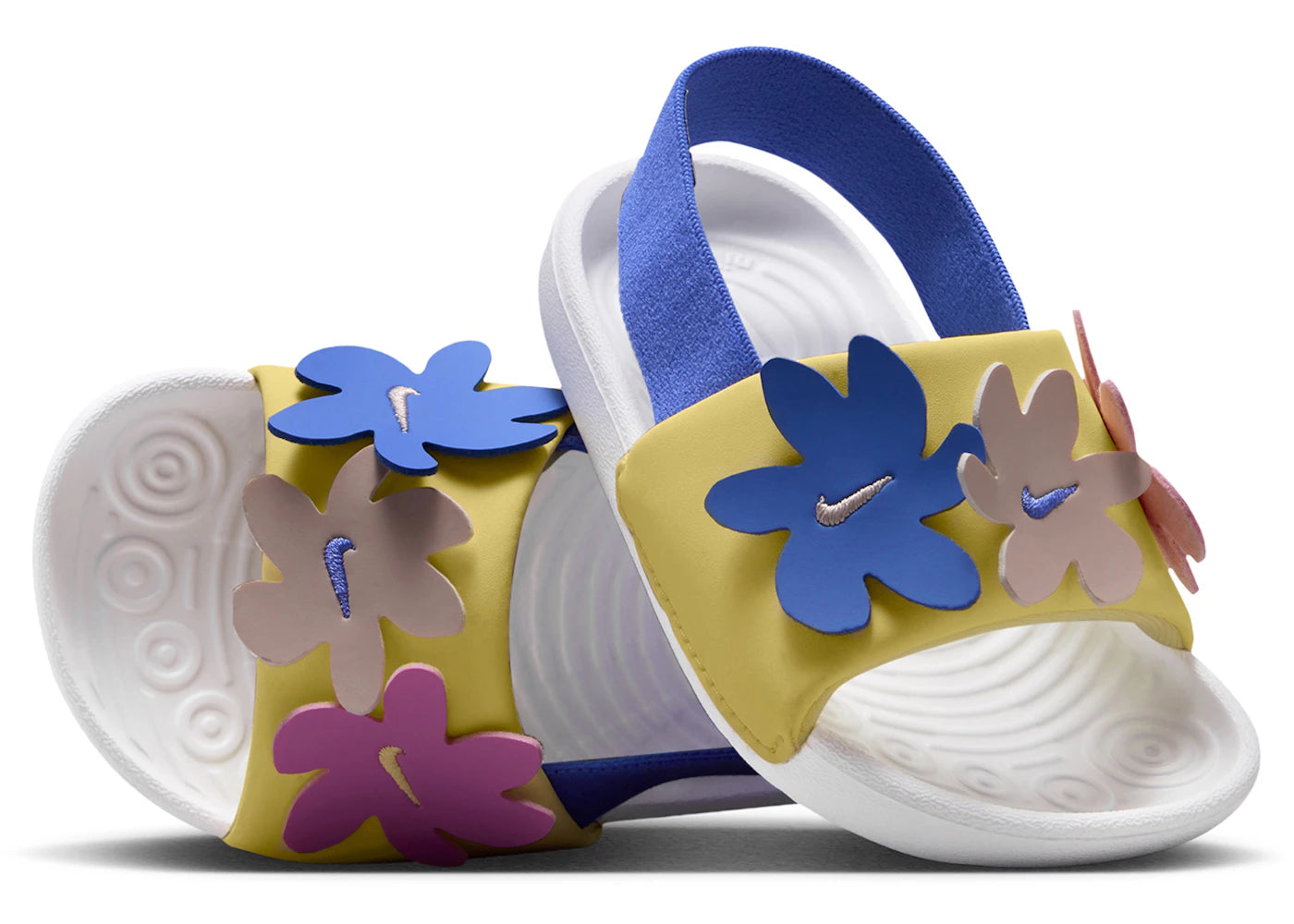 Nike Kawa Slide SE White Sapphire Magenta Soft Yellow (TD) - vue 360