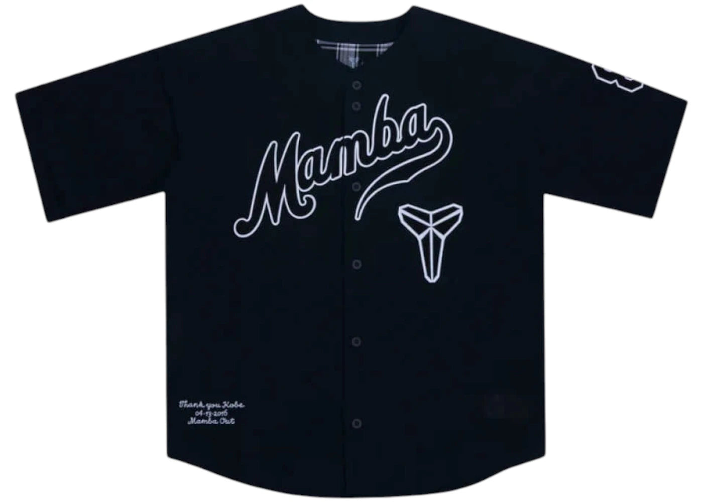 Nike Kobe Bryant Baseball Jersey (Asia Sizing) Black - vue secondaire A