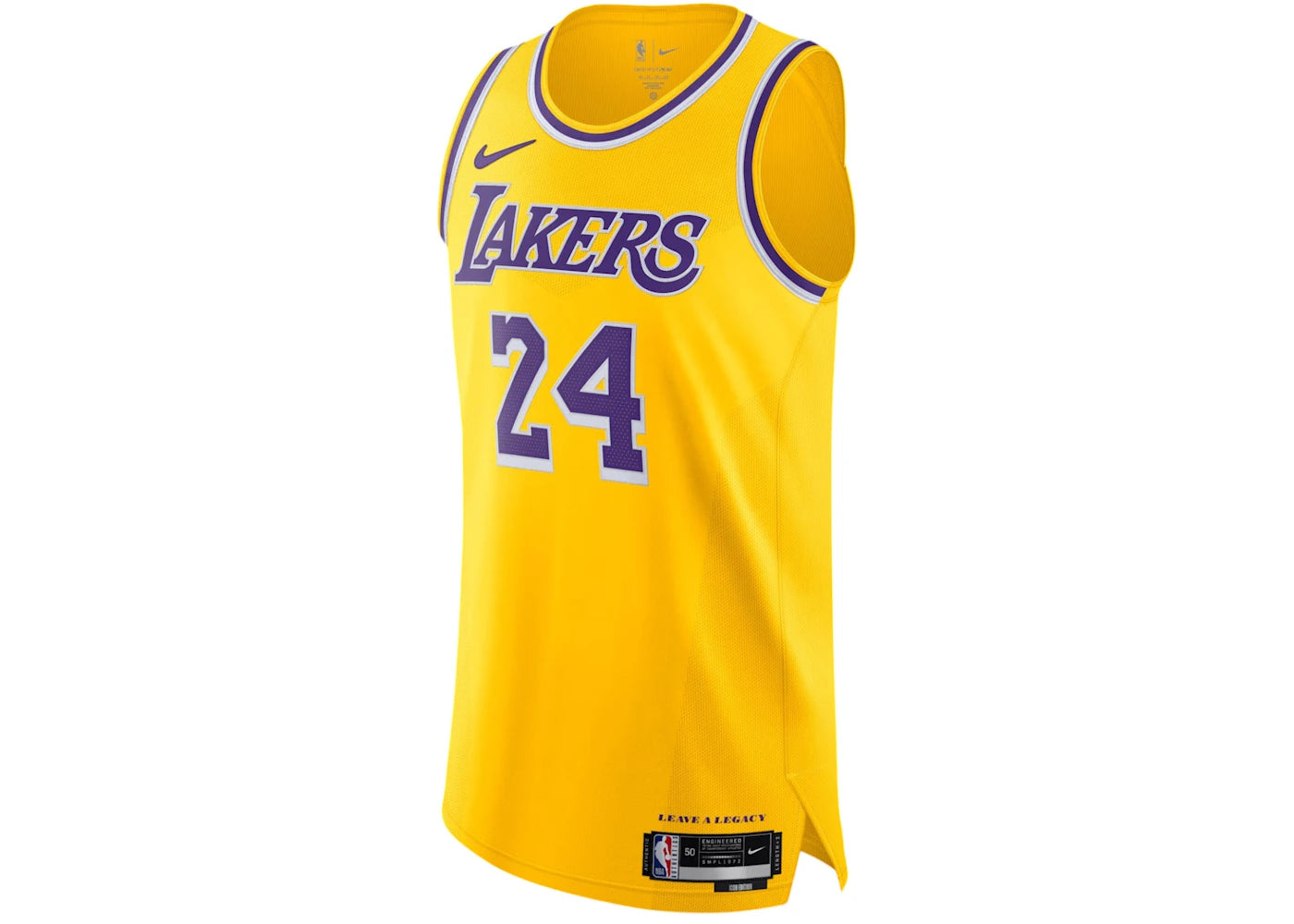 Nike LA Lakers Kobe Bryant #24 Leave A Legacy Jersey Yellow - vue 360