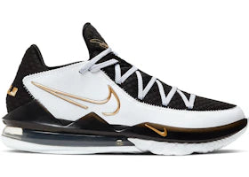 Nike LeBron 17 Low White Metallic Gold - vue 360