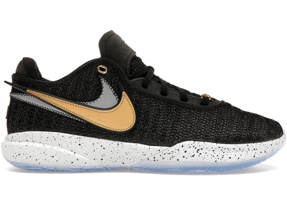 Nike LeBron 20 Black Metallic Gold sneakers - authentic streetwear shoes