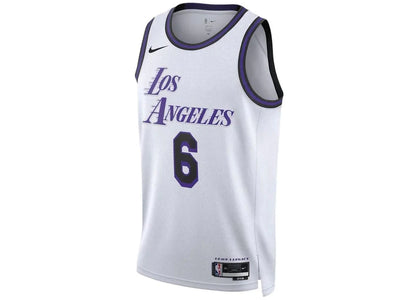 Nike LeBron James L.A. Lakers Dri-FIT Jersey White - authentic Nike apparel