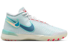 Nike LeBron NXXT Genisus White Aurora Green Siren Red Aegean Storm - vue 360
