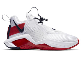 Nike LeBron Solder 14 White University Red (GS) - vue 360