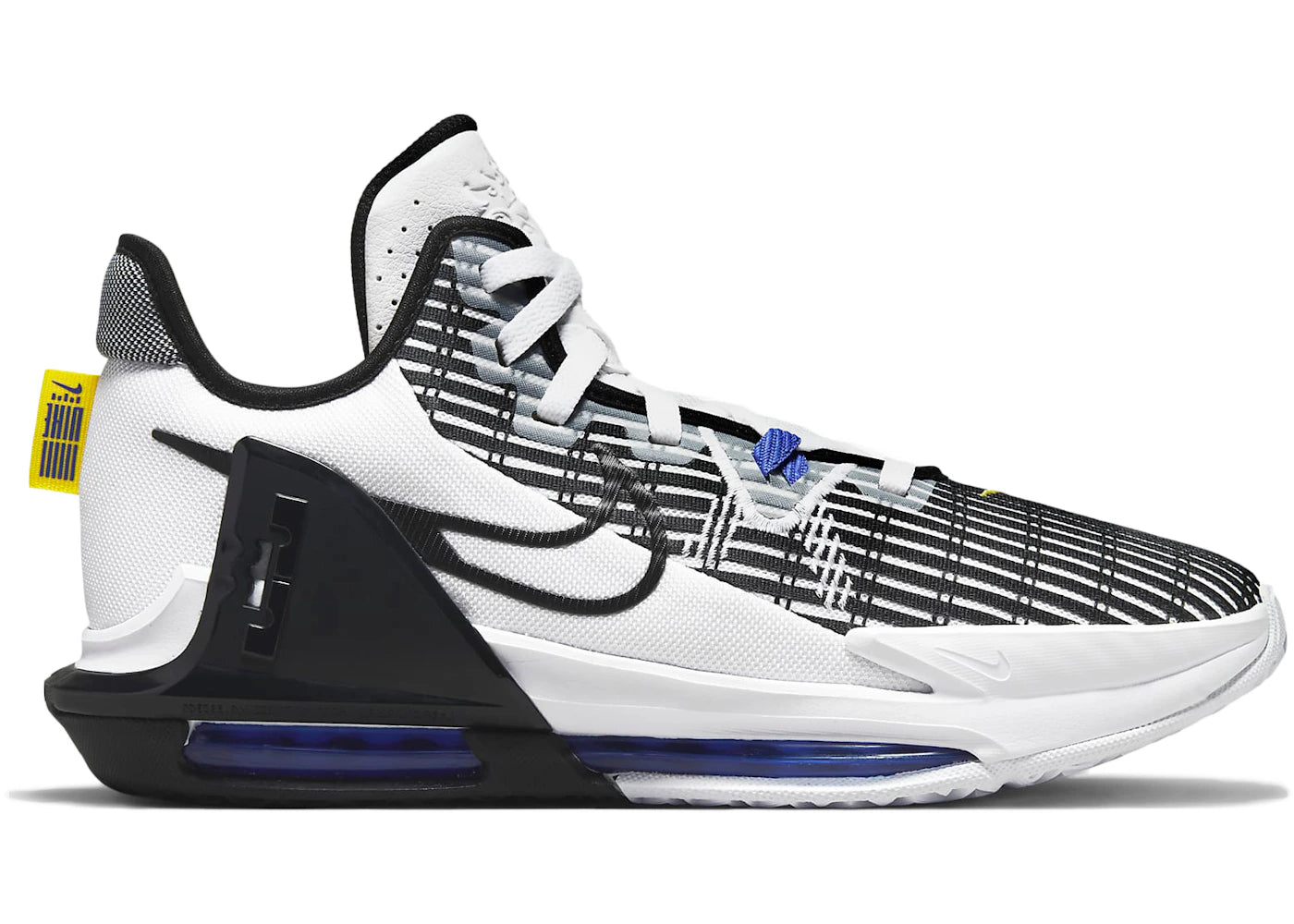 Nike LeBron Witness 6 White Persian Purple Shock Yellow - vue 360