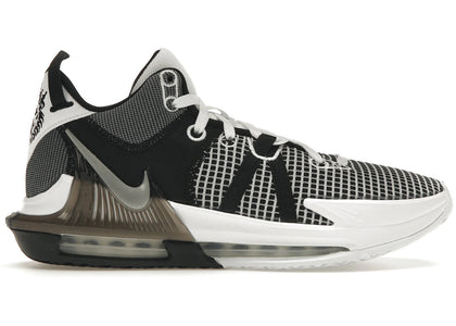 Nike LeBron Witness 7 White Black Metallic Silver sneakers - authentic streetwear shoes
