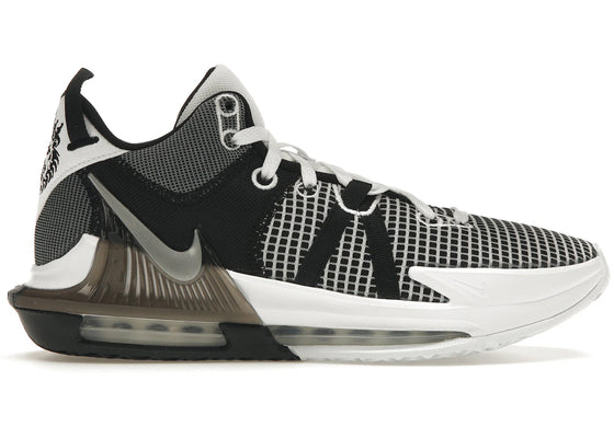 Nike LeBron Witness 7 White Black Metallic Silver sneakers - authentic streetwear shoes