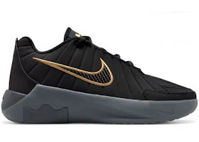 Nike LeBron Witness 9 Black Iron Grey Gold (GS) - authentic Nike sneakers